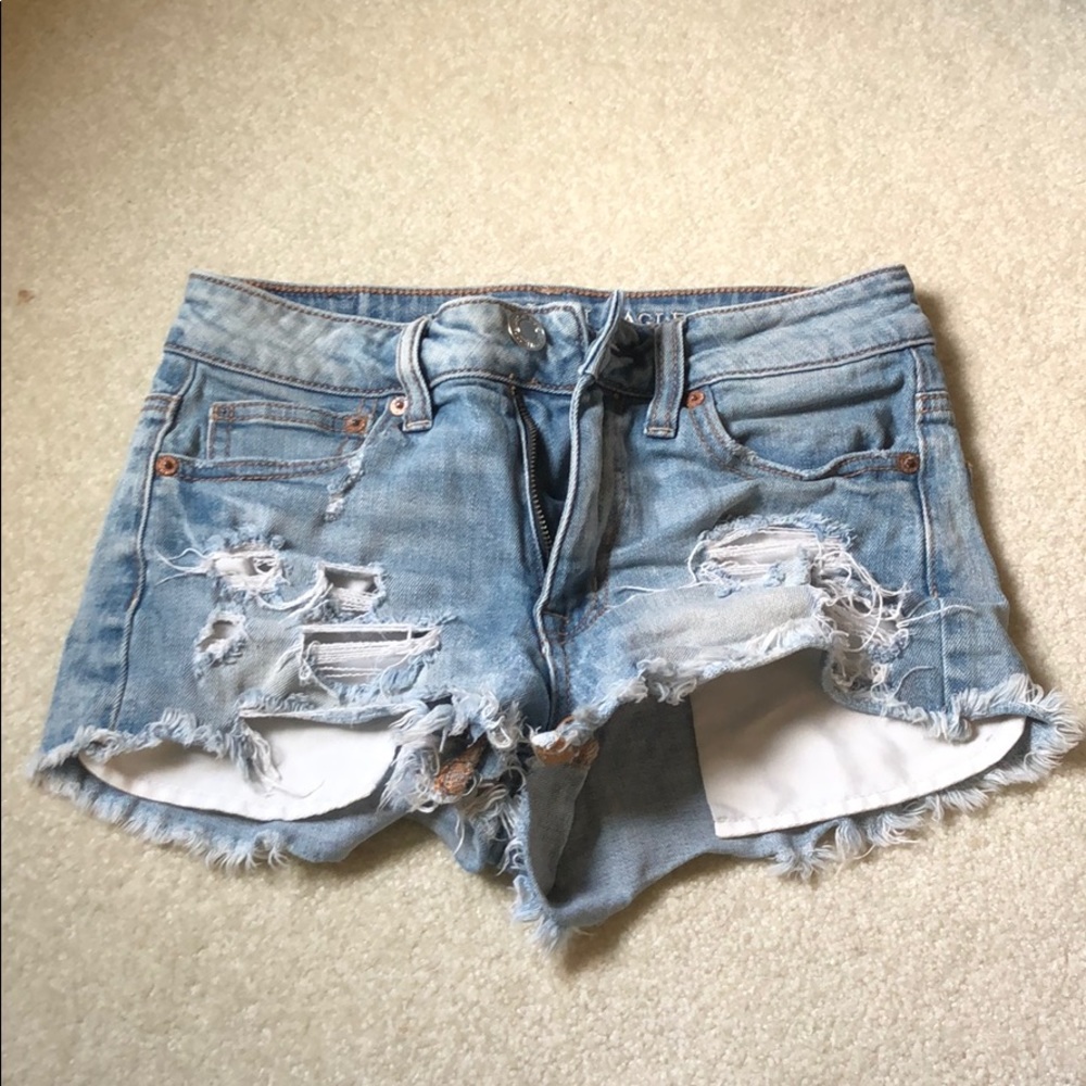 American eagle high waist stretch booty shorts